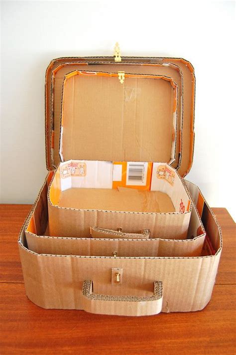 Ikat Bag Stuck In Customs Cardboard Suitcase Cardboard Furniture