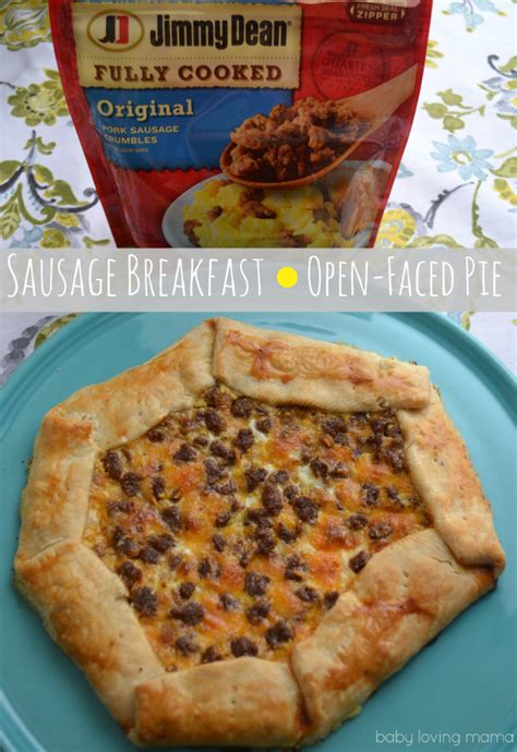 Open Faced Sausage Breakfast Pie With Jimmy Dean Jdcrumbles Finding Zest