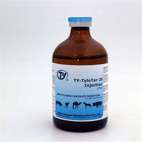 Hebei Tianyuan Tylosin Tartrate 30 Tylosin Injection 20 For Livestock