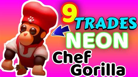 Trading Neon Chef Gorilla Proofs In Adopt Me On Roblox Youtube