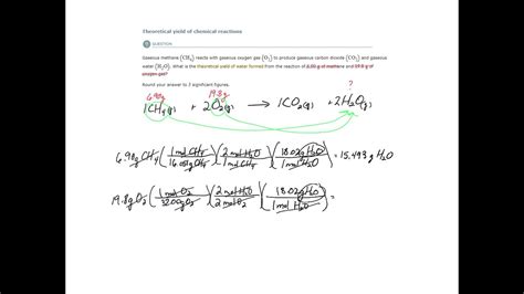 Aleks Theoretical Yield Of Chemical Reactions Example 1 Youtube