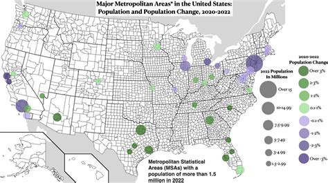 Striking Patterns Of Population Change In Us Metropolitan Areas 2020