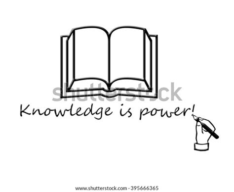 Open Book Knowledge Power Text Illustration Stock Illustration