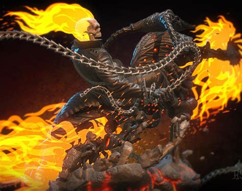 Ghost Rider Textured By S M Bonin · 3dtotal · Learn Create Share