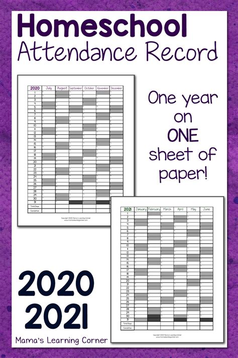 2021 Attendance Calendar Printable Free Free Letter Templates