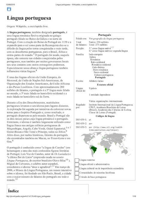 Pdf L Ngua Portuguesa Wikip Dia A Enciclop Dia Livre Dokumen Tips