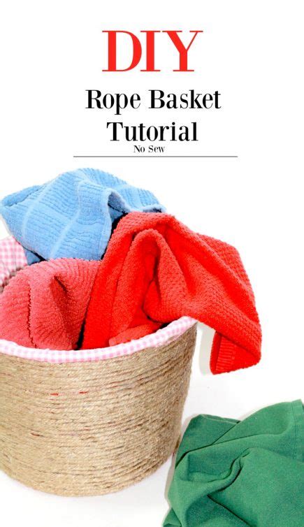 How To Make A Rope Basket Simple Diy No Sew Baskets