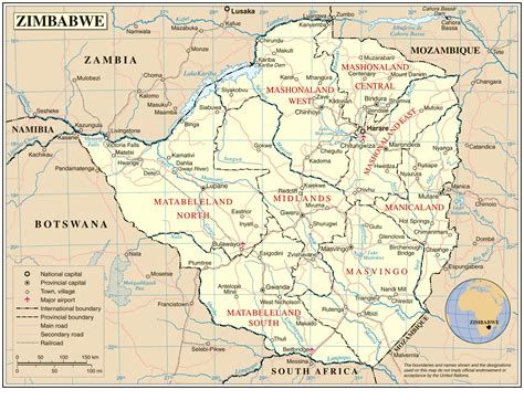 Zimbabwe Maps Printable Maps Of Zimbabwe For Download