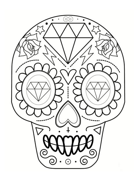 Coloriage tête de mort mexicaine 20 dessins à imprimer