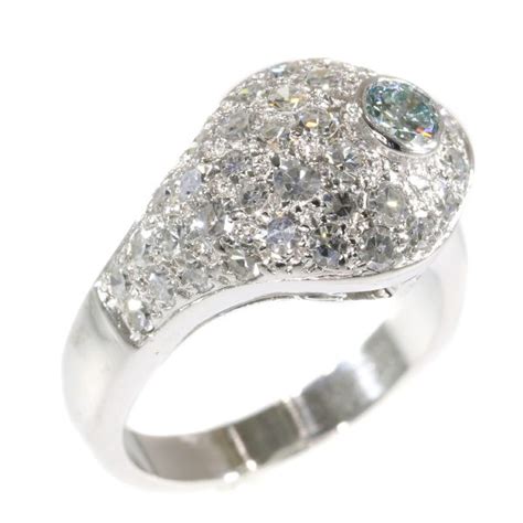 Vintage Light Blue Diamond Ring — Jewellery Discovery