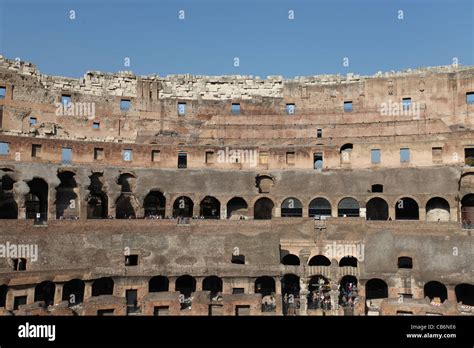 Inside The Colosseum Of Rome Stock Photo Alamy