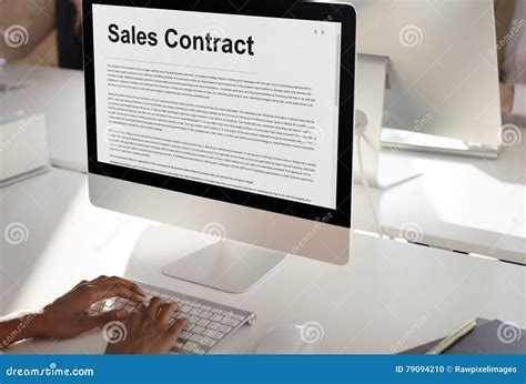 Sales Contract Forms Documents Legal Concept Stock Photo Image Of