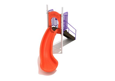 4 Foot Single Left Turn Slide Playground Solutions