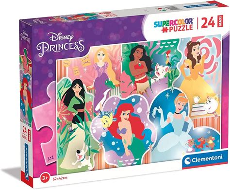 Clementoni Disney Princess Supercolor Princess 24 Maxi