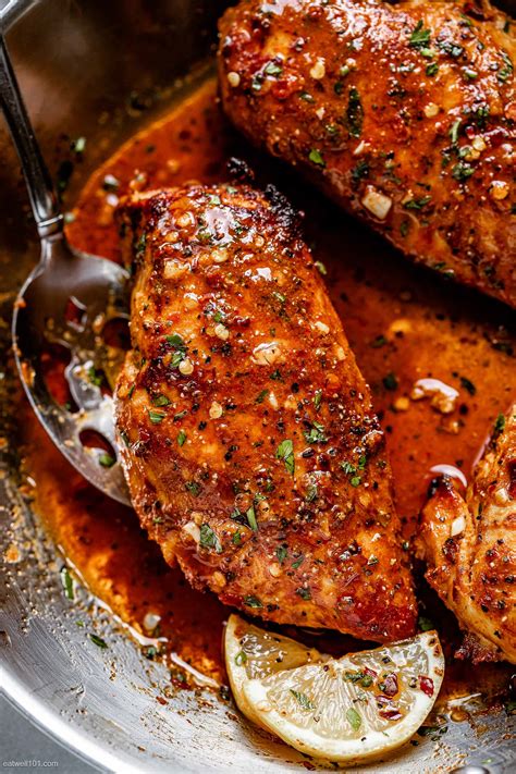 Oven Baked Chicken Breasts Recipe With Garlic Butter Sauce Baked Chicken Recipe — Eatwell101