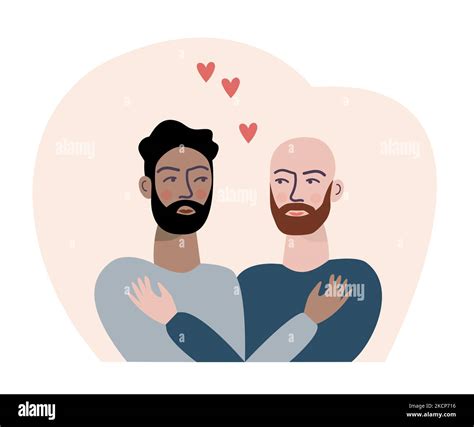 Gay Couple In Love Homosexual Relationship Lgbt Community Stock Vector Image And Art Alamy