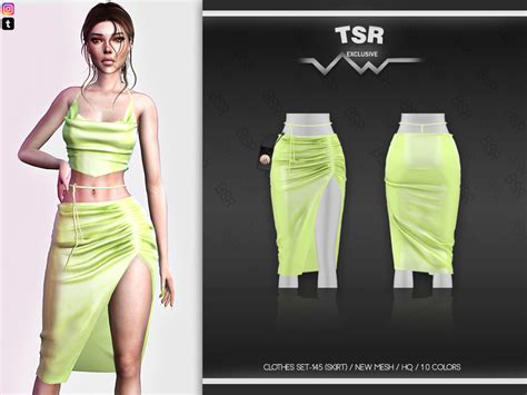 Clothes Set 145 Skirt Bd512 By Busra Tr At Tsr Sims 4 Updates