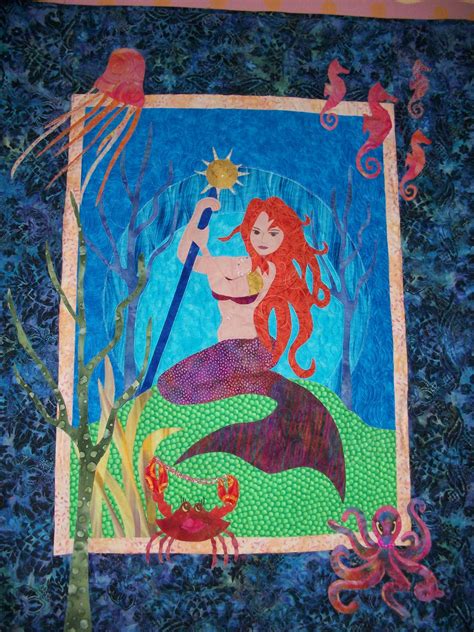 Another Mermaid Quilt Designed On Eq7 Almost All Applique But Some