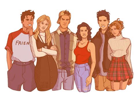 The Cast Of Friends I Drew This As A T For My Sister She’s Only Asked For It For The