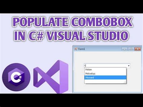 Combobox C C Combo Box How To Populate Combobox In C Youtube