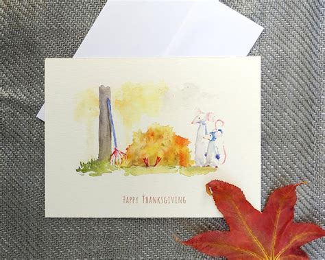 Fall Watercolor Cards Thanksgiving Greeting Cards Autumn Etsy