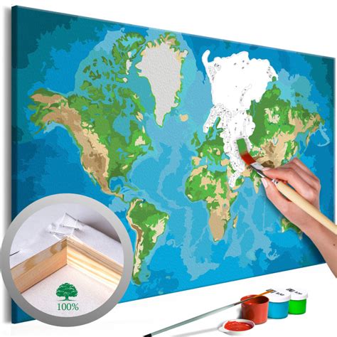 Paint By Numbers World Map World Map Paint By Numbers Paint By