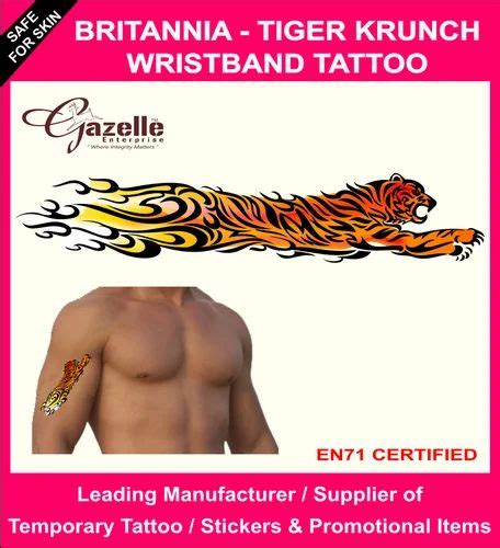 Britania Tiger Krunch Armband Temporary Tattoo Temporary Tattoo