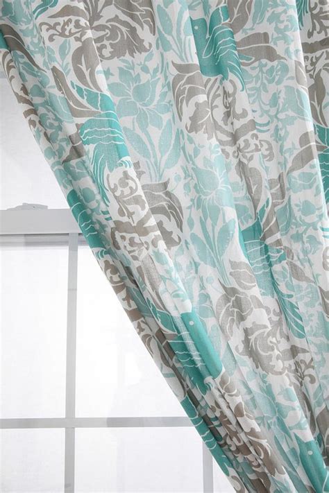 Turquoise White And Grey Curtain Drape Home Decor Urban Outfitters