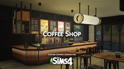 Artstation Coffee Shop Assets The Sims 4 Style