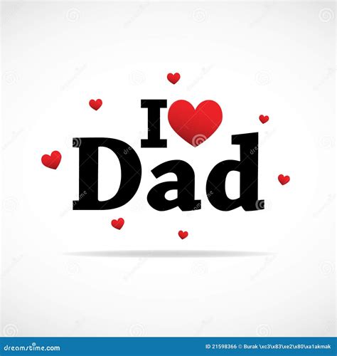 I Love Dad Icon Stock Vector Illustration Of Abstract 21598366
