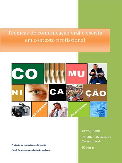 Ufcd10909técnicas De Comunicação Oral E Escrita Em Contexto