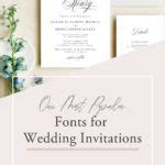 Remember to use consistently styled icons. The Best Calligraphy Fonts for Wedding Invitations ...