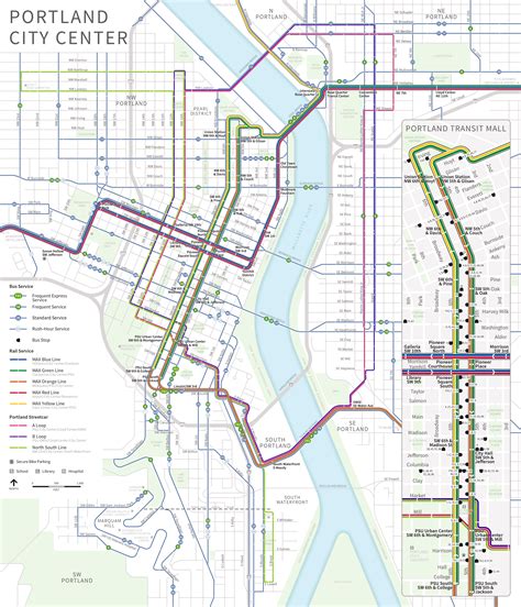 Transit Maps Submission New Official Map Trimet System Map
