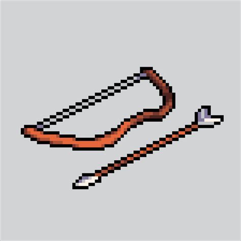 Pixel Art Illustration Bow Pixelated Bow And Arrow Sports Bow Arrow
