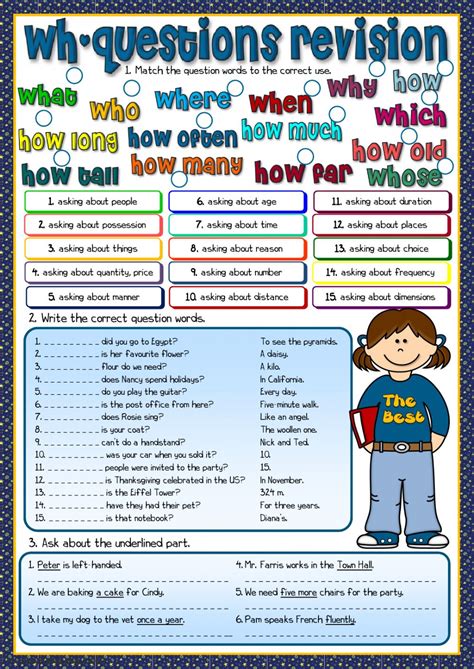 Present simple wh questions introduction this present simple questions worksheet helps students learn and practice 'wh' questions in the present simple tense. Wh-questions - revision - Ficha interactiva