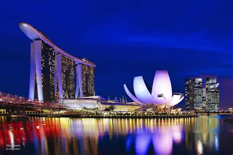 Singapore By Night Foto And Bild Asia Southeast Asia City Bilder Auf