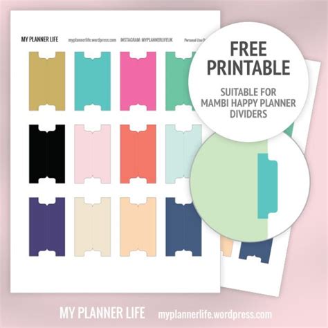 Full Page Binder Printable Free Printable Divider Tabs Template