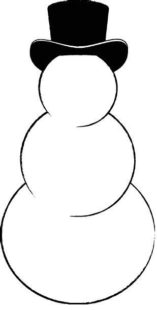 Royalty free clipart, extended license available. blank snowman coloring pages - Clip Art Library