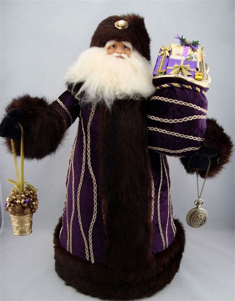 Royal Purple Santa Santa Claus Doll 22 Tall Etsy Purple Santa