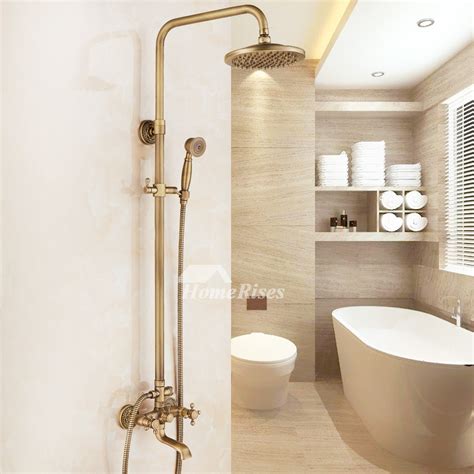 The speakman shower fixtures have urban style design with rough chrome body construction. Shower Faucet Types Brushed Gold Carved Single Handle Bathroom