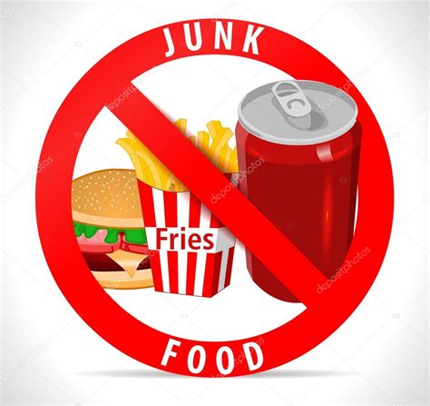 No Junk Food Drawing They Can Lead To Unhealthy Eating Habits And