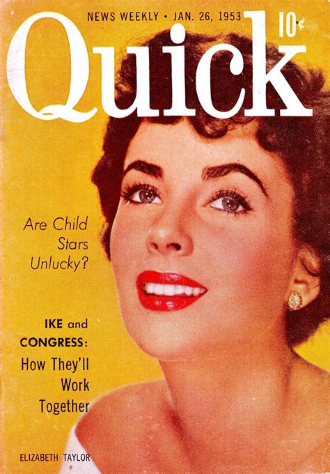 Elizabeth Taylor Cover Quick News Weekly January 26 1953 Are Child