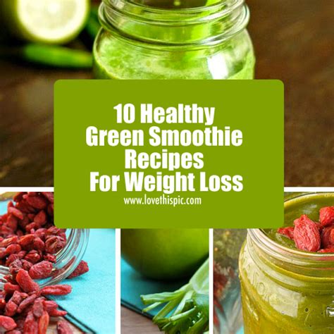 10 Healthy Green Smoothie Recipes For Weight Loss