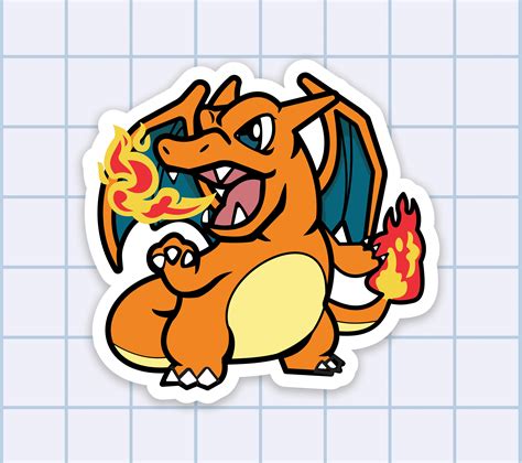 Charizard Sticker Video Game Stickers Laptop Stickers Etsy