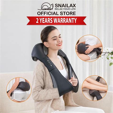 Snailax Sl 632nc Cordless Shiatsu Neck Shoulder And Back Massager With Heat 2 Years Warranty