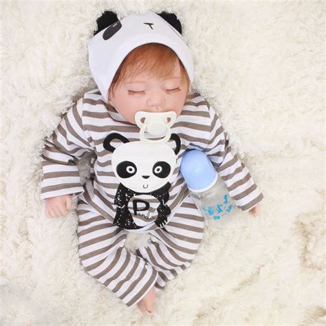 20 Inches Silicone Reborn Baby Dolls Realistic Sleeping Baby Boy Doll