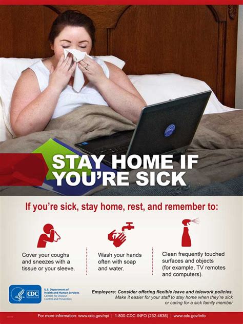 Cdc Stay Home If Youre Sick Poster