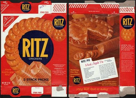 Retro Recipe Mock Apple Pie From Ritz Crackers Cracker Pie Recipe Ritz Crackers Apple Pie