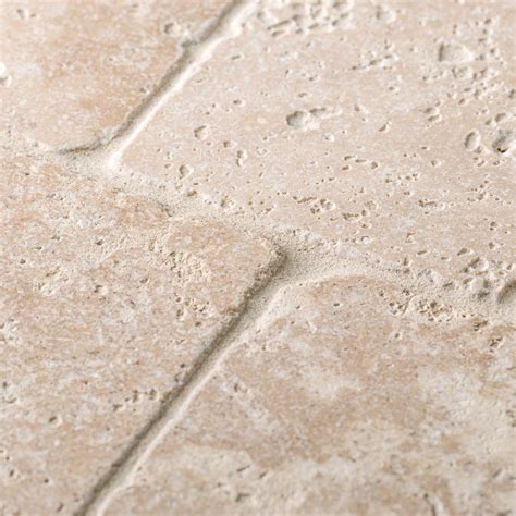 Create a contemporary look with timeless appeal with this beautiful travertine tile.beautifully formed, travertine features natural pits and voids that pattern the surface of the tile giving each piece a unique identity.suitable for use on walls and on floors in light traffic areas.travertine, a derivative of limestone, is a beautifully formed sedimentary rock.the natural pits and voids that. Jeffrey Court 4 in. x 4 in. Light Travertine Tumbled Wall Tile (9-Pack)-67542 - The Home Depot