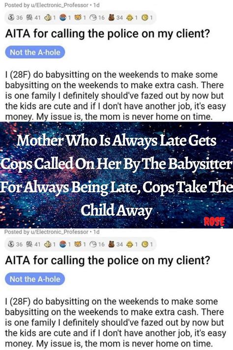 Mother Who Is Always Late Gets Cops Called On Her By The Babysitter For Always Being Late Cops
